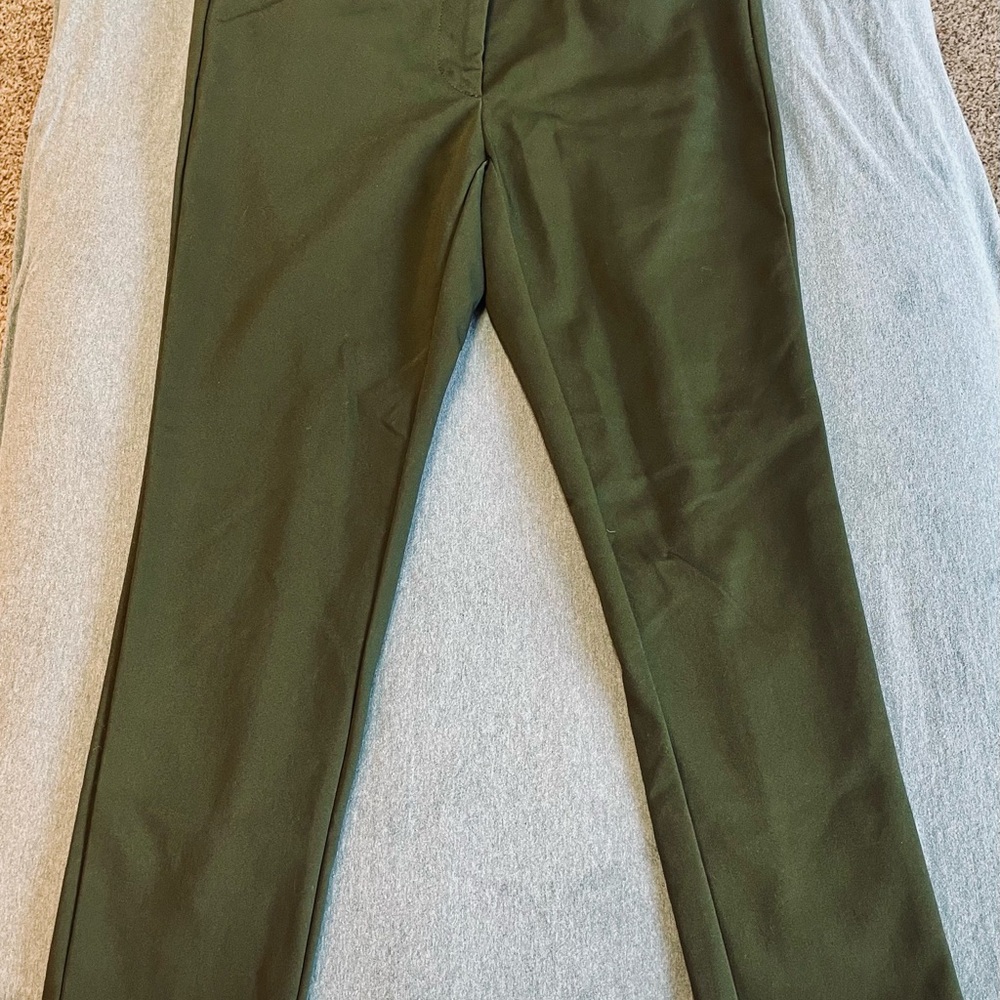 LOFT Petite Curvy Olive Trousers